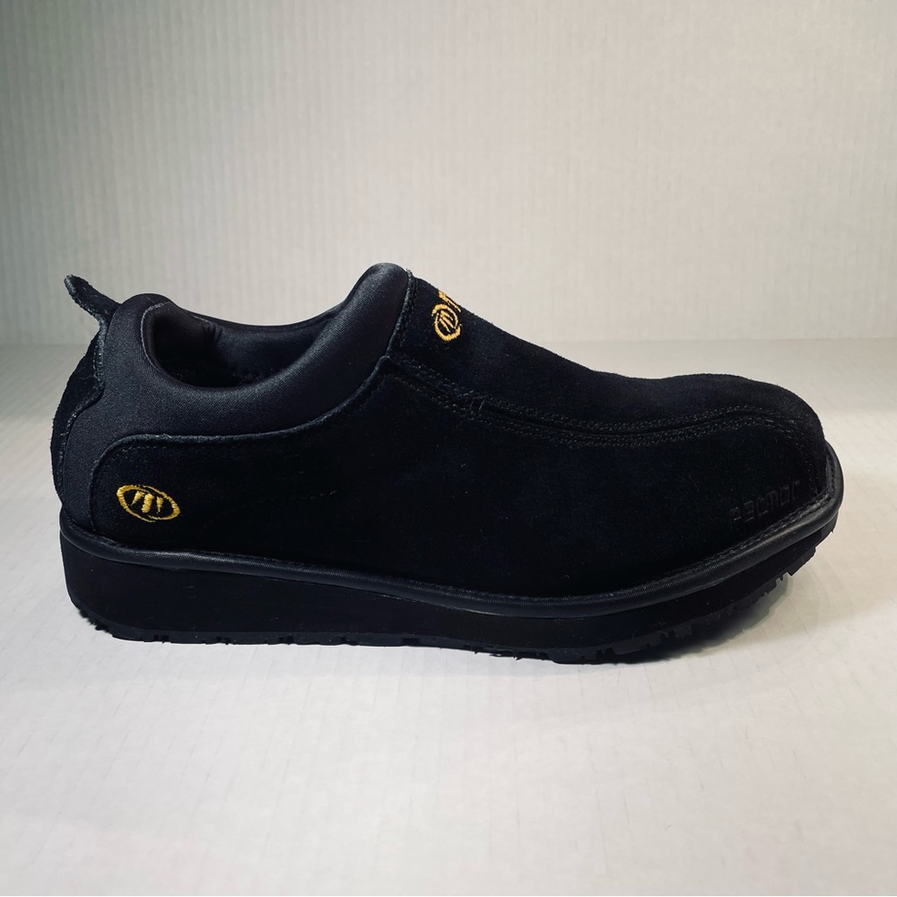 Tecnica Pac Moc Neve Leather Suede Black Comfort Slip On Loafer Bootie